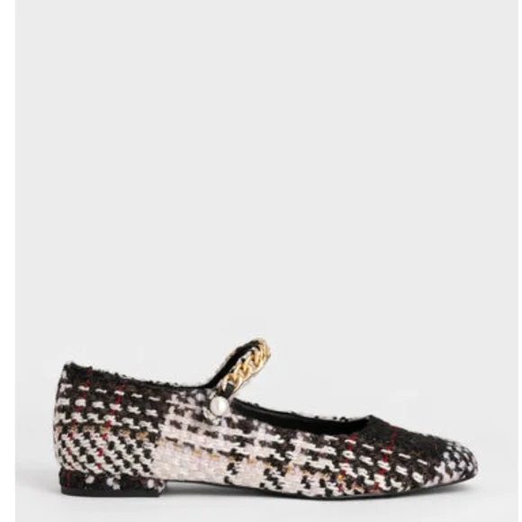 Charles & KEITH Woven Chain-Link Mary Jane Flats - Picture 2 of 6